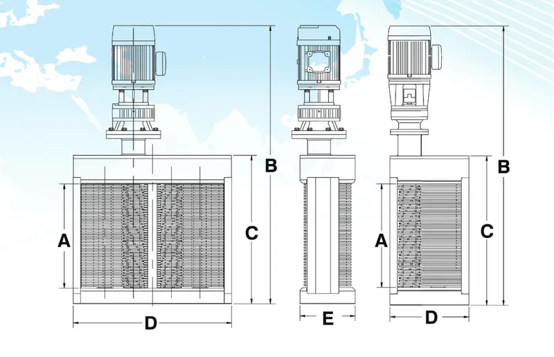 TASKMASTER TITAN Dimensions Drawing — Front and Side Views