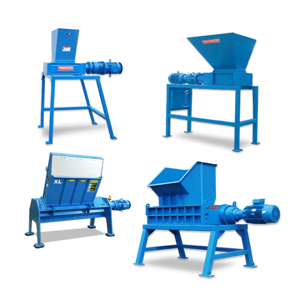 Four different types of Franklin Miller industrial shredders