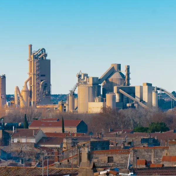 A large cement factory