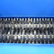 Overhead view of the hopper view of the Taskmaster TM4000 industrial shredder.