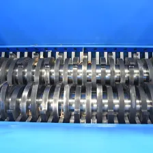 Overhead view of the hopper view of the Taskmaster TM4000 industrial shredder.