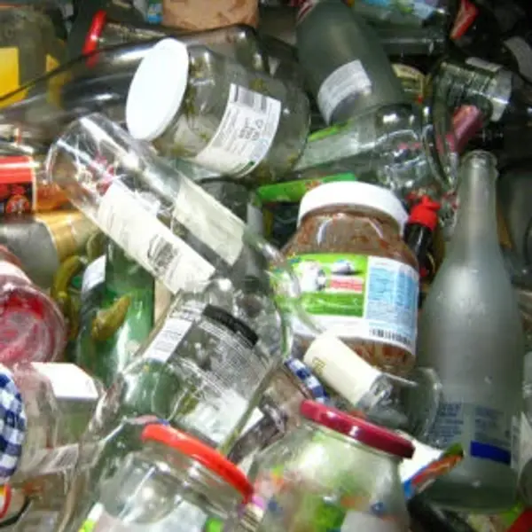 A pile of jars and bottles