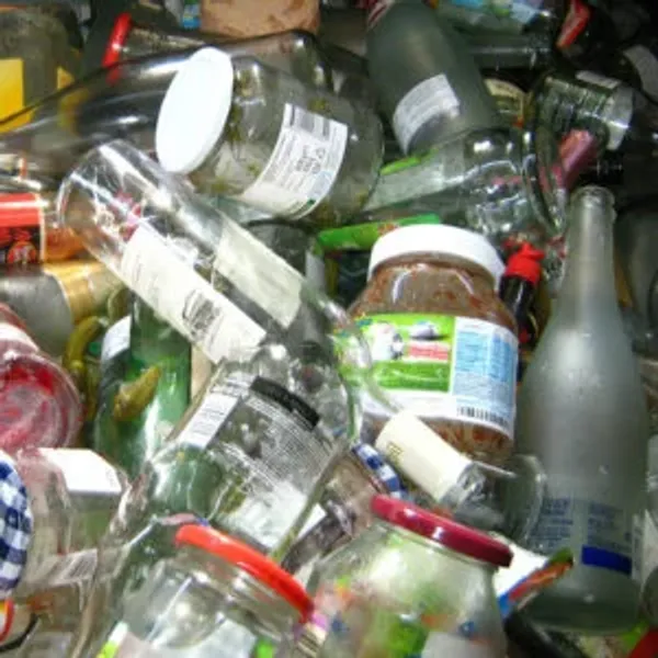 A pile of jars and bottles