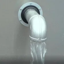 Water being dispensed by a port