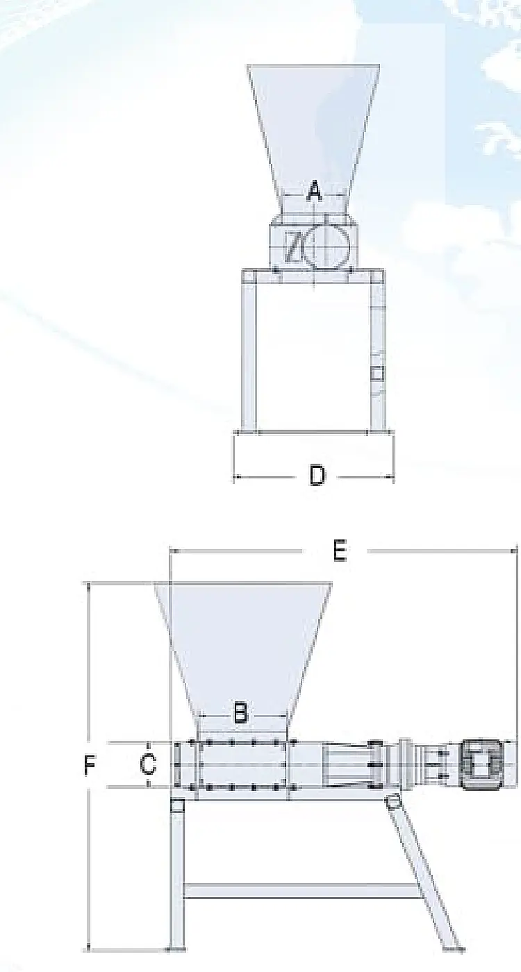 TM1600 Shredder Dimensions Drawing