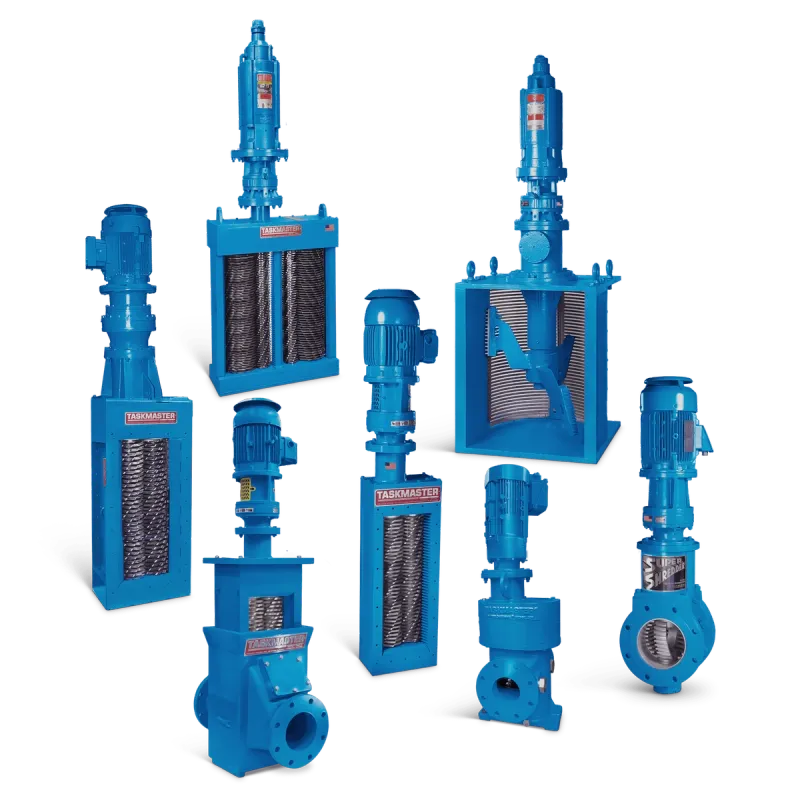Franklin Miller TASKMASTER grinder product line — eight industrial wastewater grinders