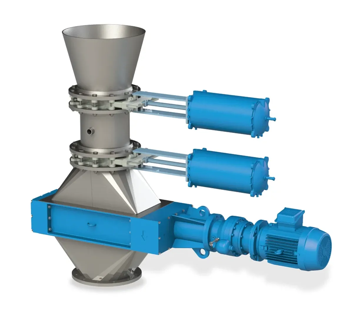 battery recycling steel and blue machine