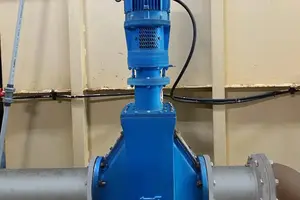 inline grinder machine installed