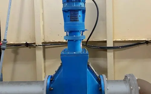 inline grinder machine installed