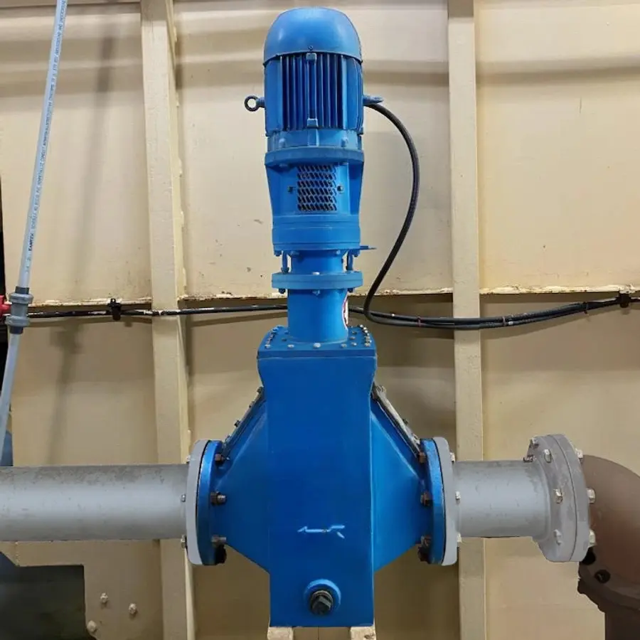 inline grinder machine installed