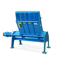 The Taskmaster XL pallet shredder complete with hopper.
