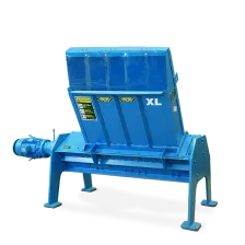 The Taskmaster XL pallet shredder complete with hopper.