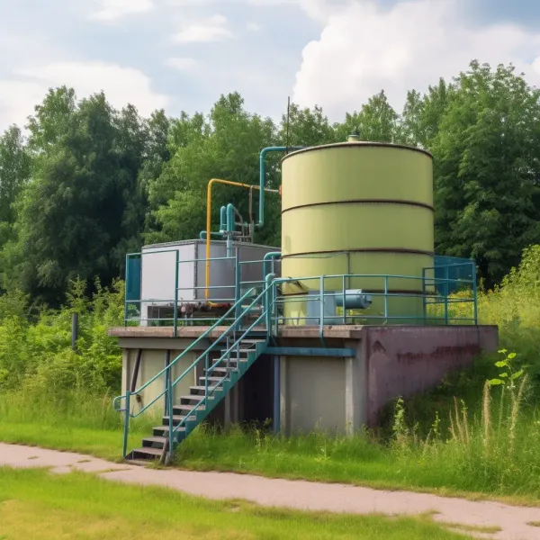 A wastewater pump station