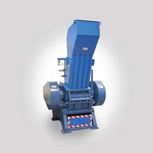 A large industrial rubber granulator