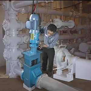 wastewater system install with man