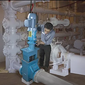 wastewater system install with man