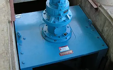 blue wastewater box install