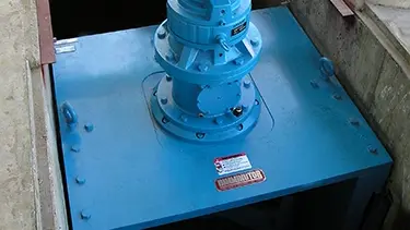 blue wastewater box install