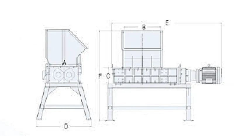 TM3000 Shredder Dimensions Drawing