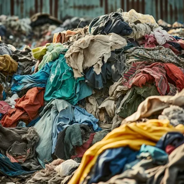 Large pile of dirty shirts and other fabric