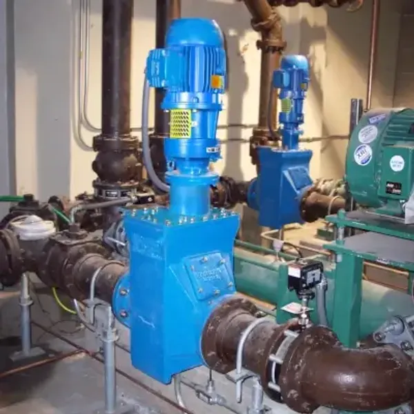 An inline grinder installation
