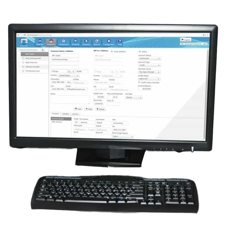 HaulerLogic® Hauler Transaction Software interfaces with septage receiving and bulk water dispensing systems.