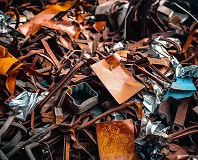 Pile of rusty scrap metal