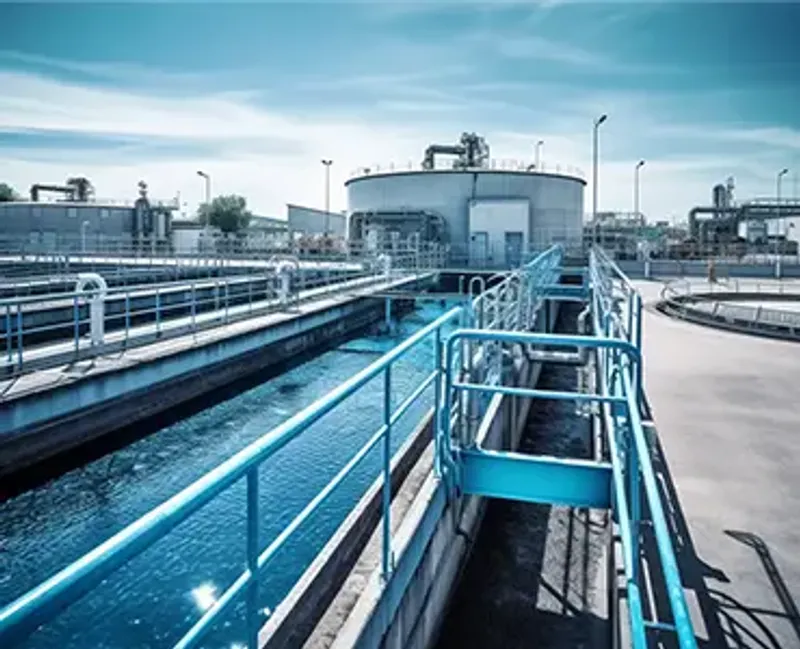 A wastewater treatment plant