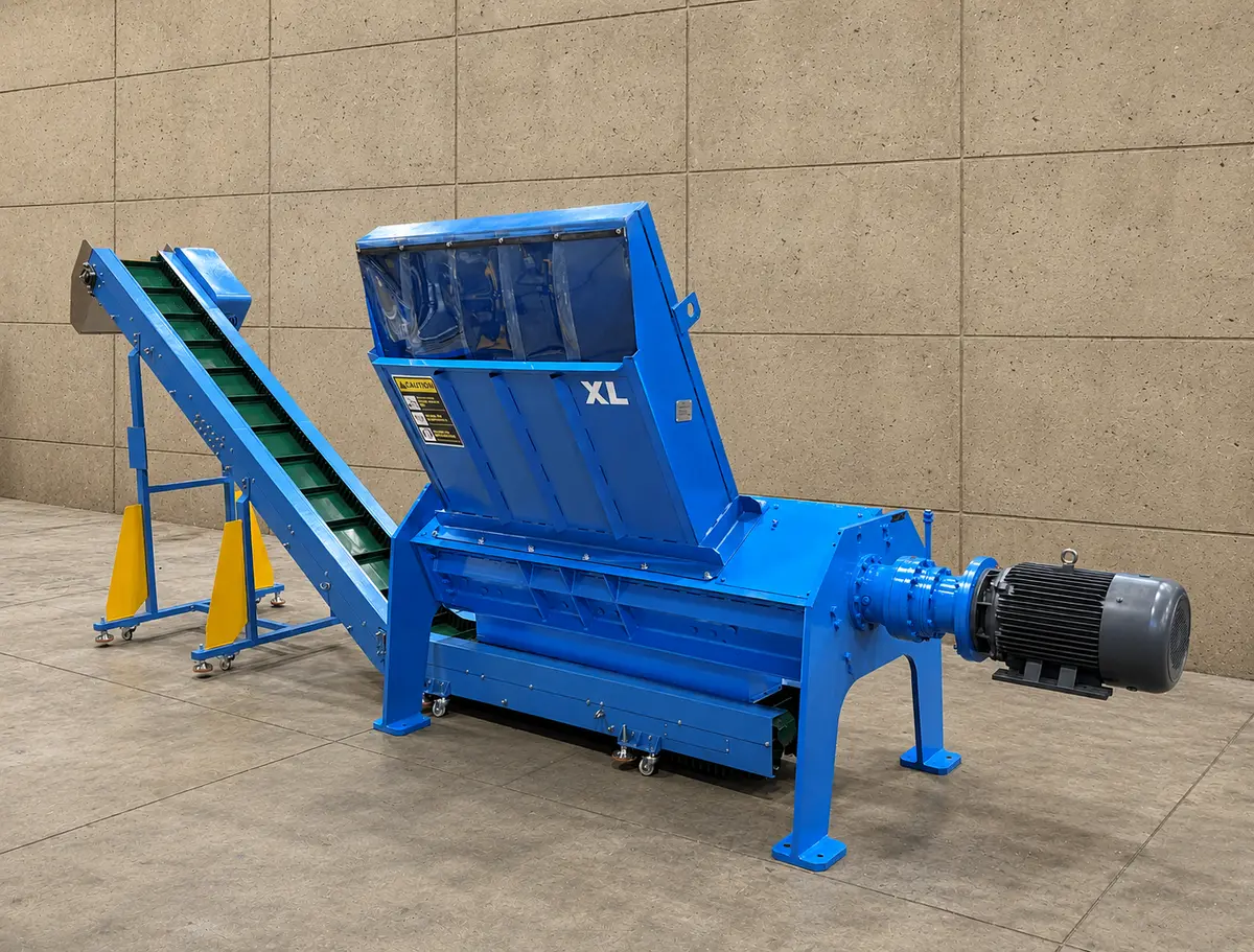 TASKMASTER XL Pallet Shredder with optional side-discharge conveyor