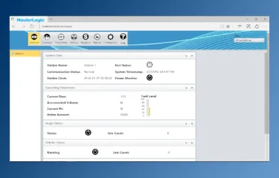 HaulerLogic® sottware page shows the recording of a transaction.