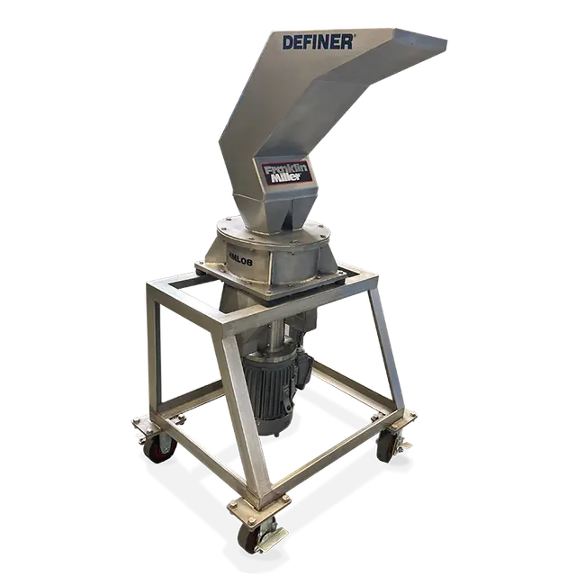 Vertical standing hammer mill