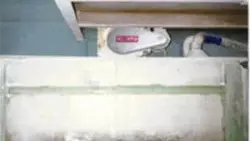 metal pipe and shelf
