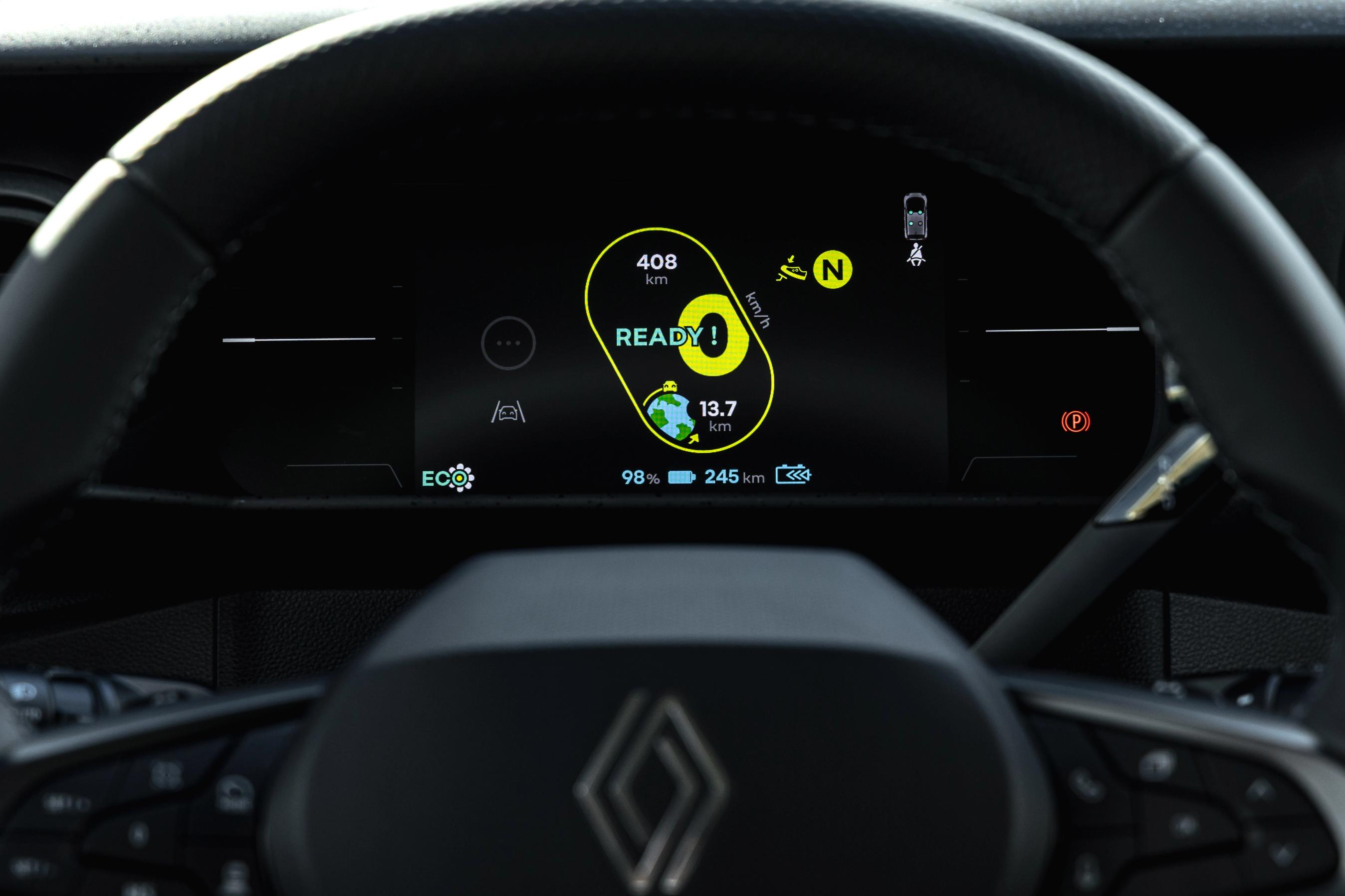 Instrumenthuset er digitalt på en Renault Twingo