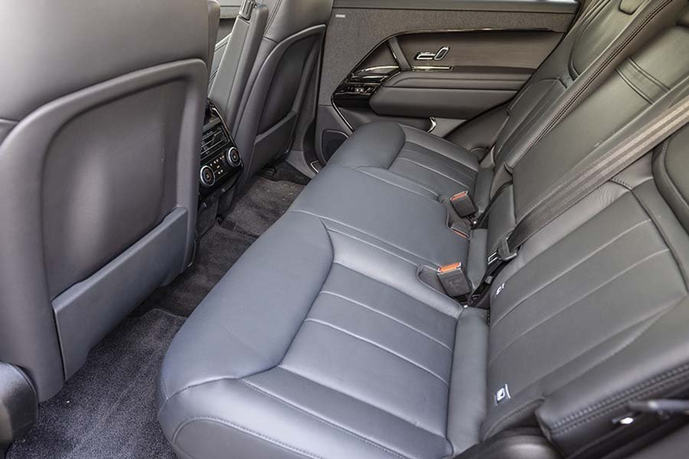 Bagsædet i læder i Range Rover Sport