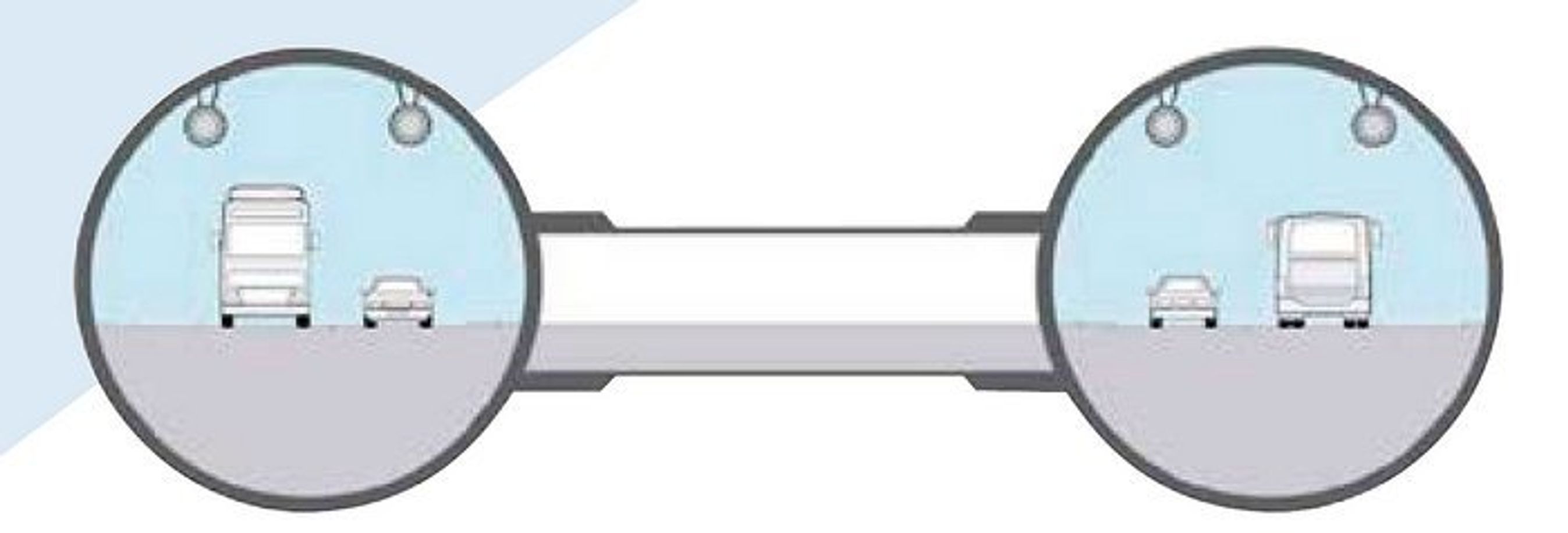 Tunnelen kan anlægges med to borede rør med plads til to vognbaner og nødspor i hver. En sænketunnel skal eventuelt undersøges i en senere fase.
