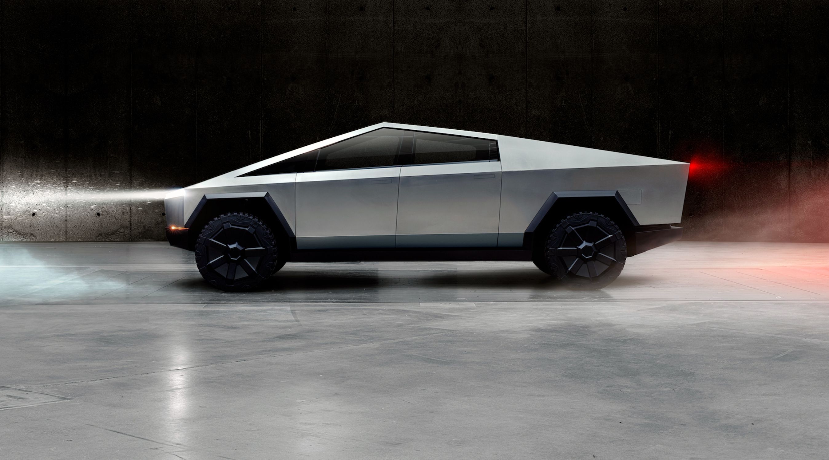 Tesla Cybertruck har nærmest stealth-formgivning.