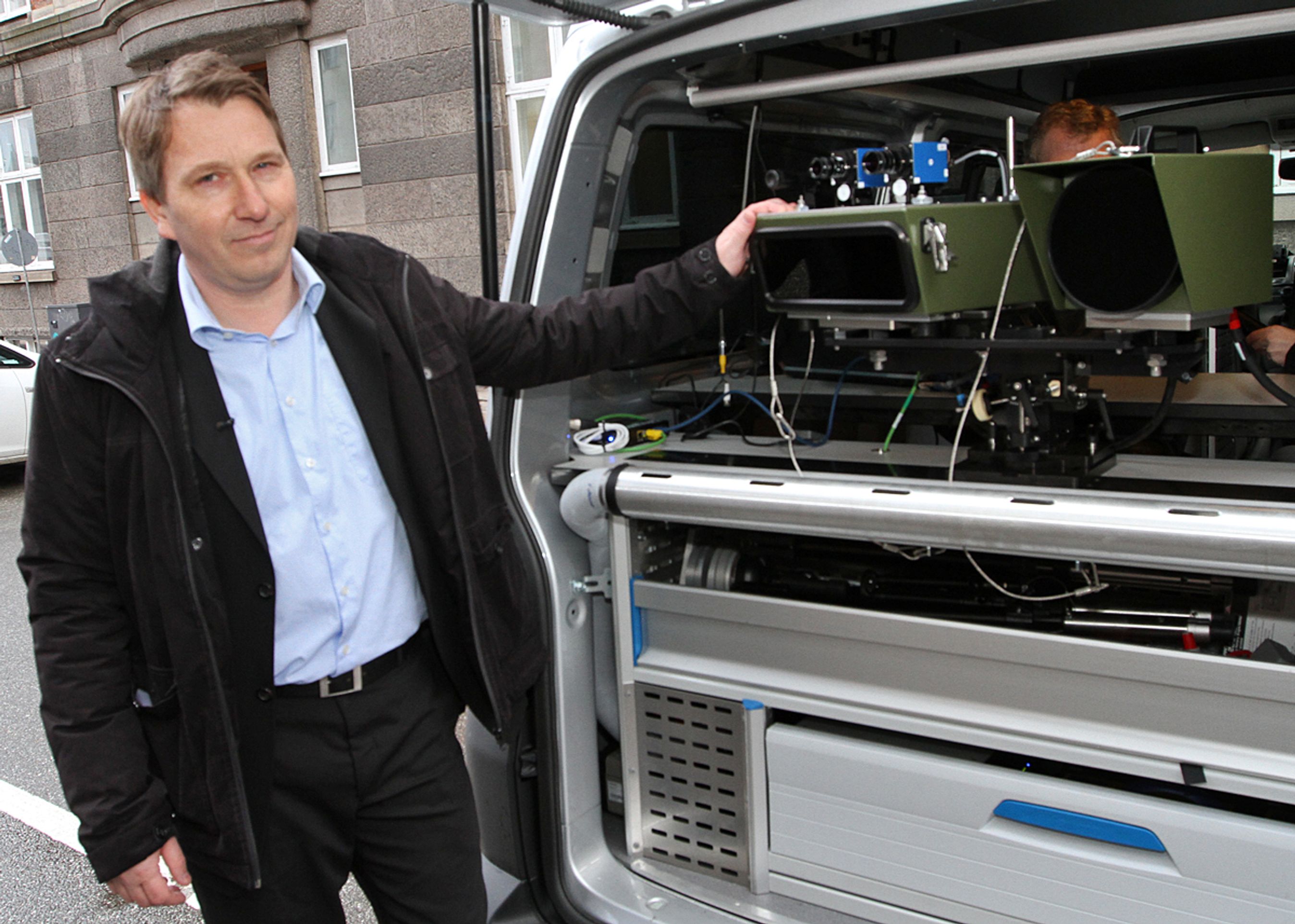 Chef for færdselspolitiet, Frank Mathiesen: Vi bliver ikke målt på, hvor mange bøder, vi får ind, men hvor mange timer, vi er i aktion. Foto: Torben Arent
