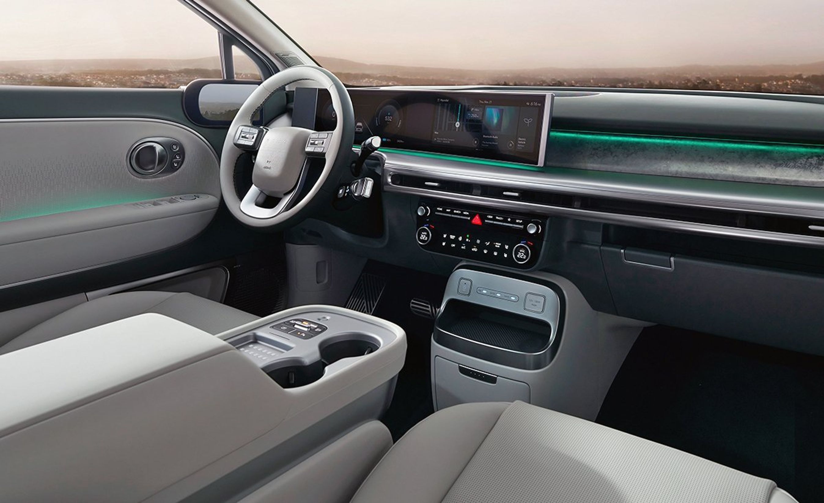 Førerpladsen i Ioniq 9.