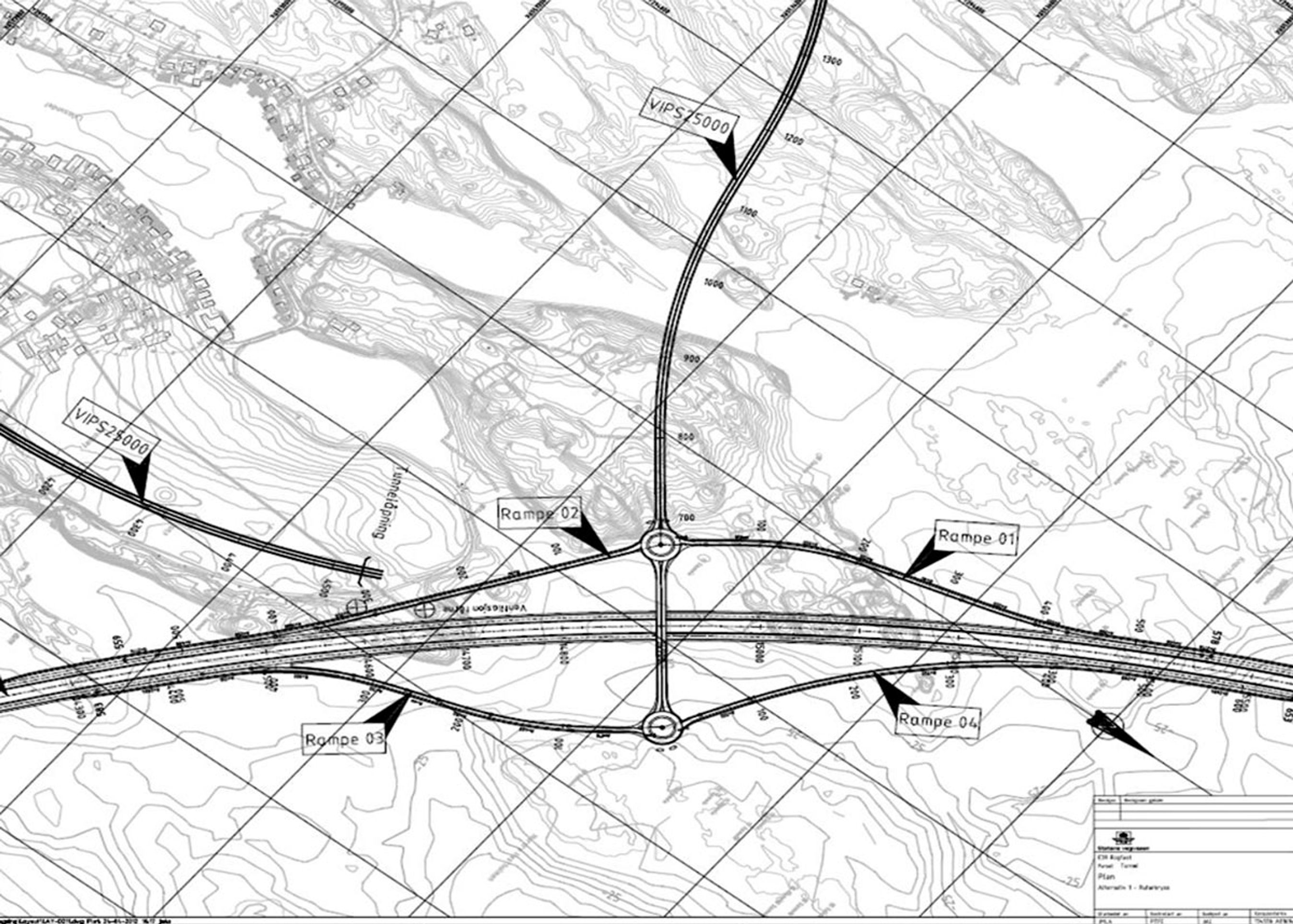 Næsten 400 meter under havet kommer der et kryds i to etager - svarende til et almindelig tilslutningsanlæg til en dansk motorvej.