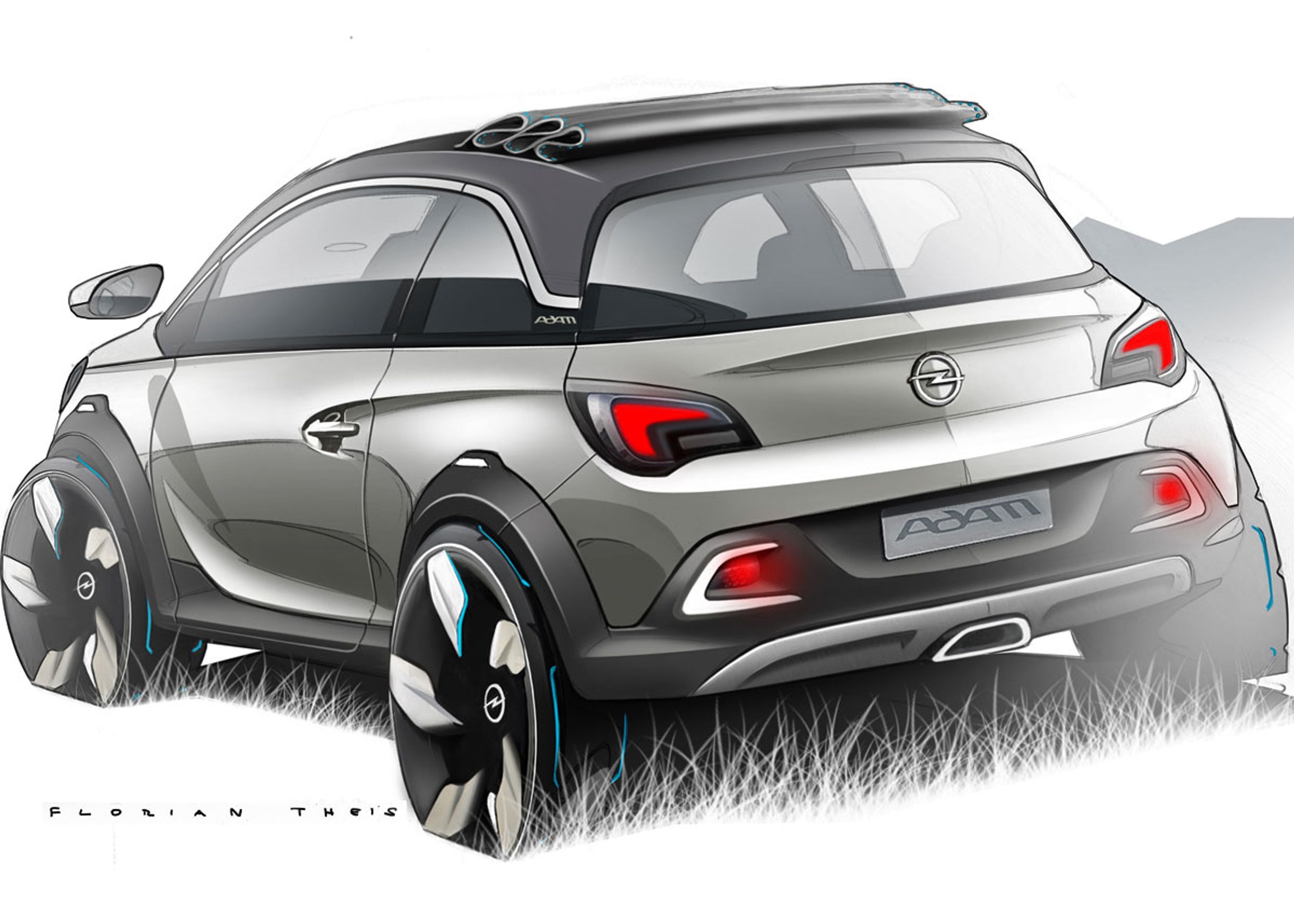 Opels designafdeling viser Adam Rocks på Genève-udstillingen - angiveligt for at "lodde stemningen og interessen for Adam med stoftag." Men mon ikke beslutningen for længst er taget?