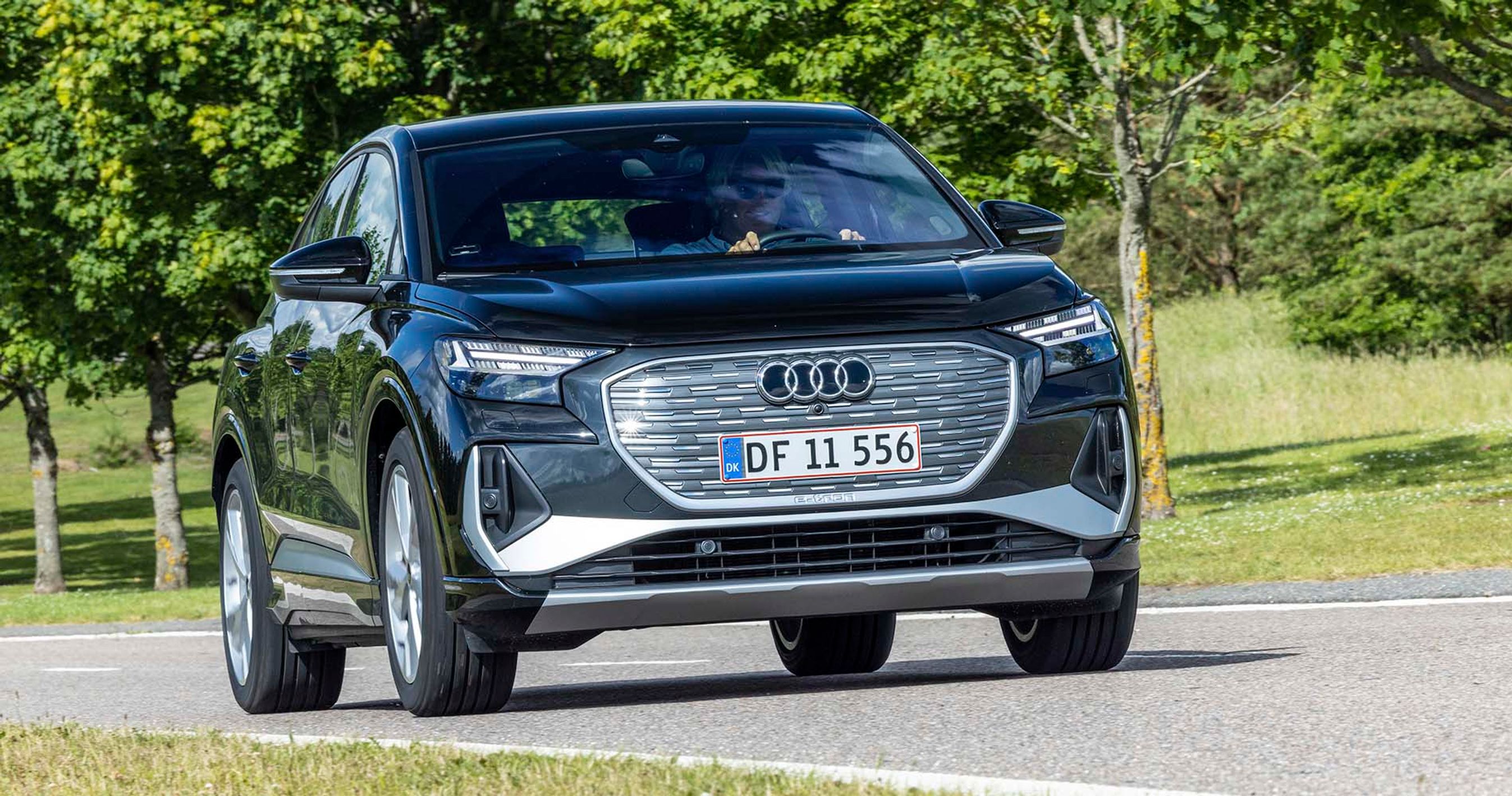 Audi Q4 e-tron set forfra