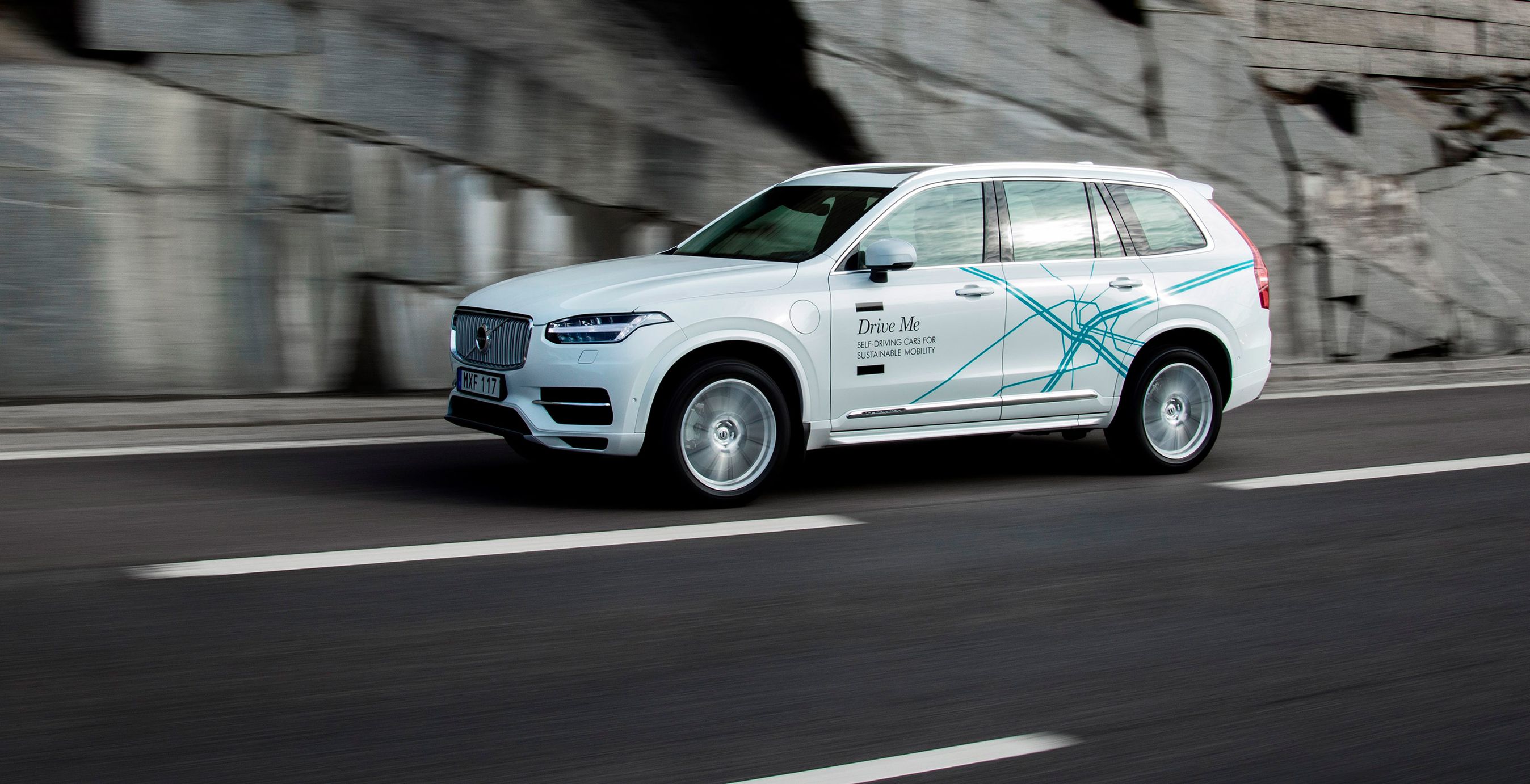 Selvkørende Volvo XC90.