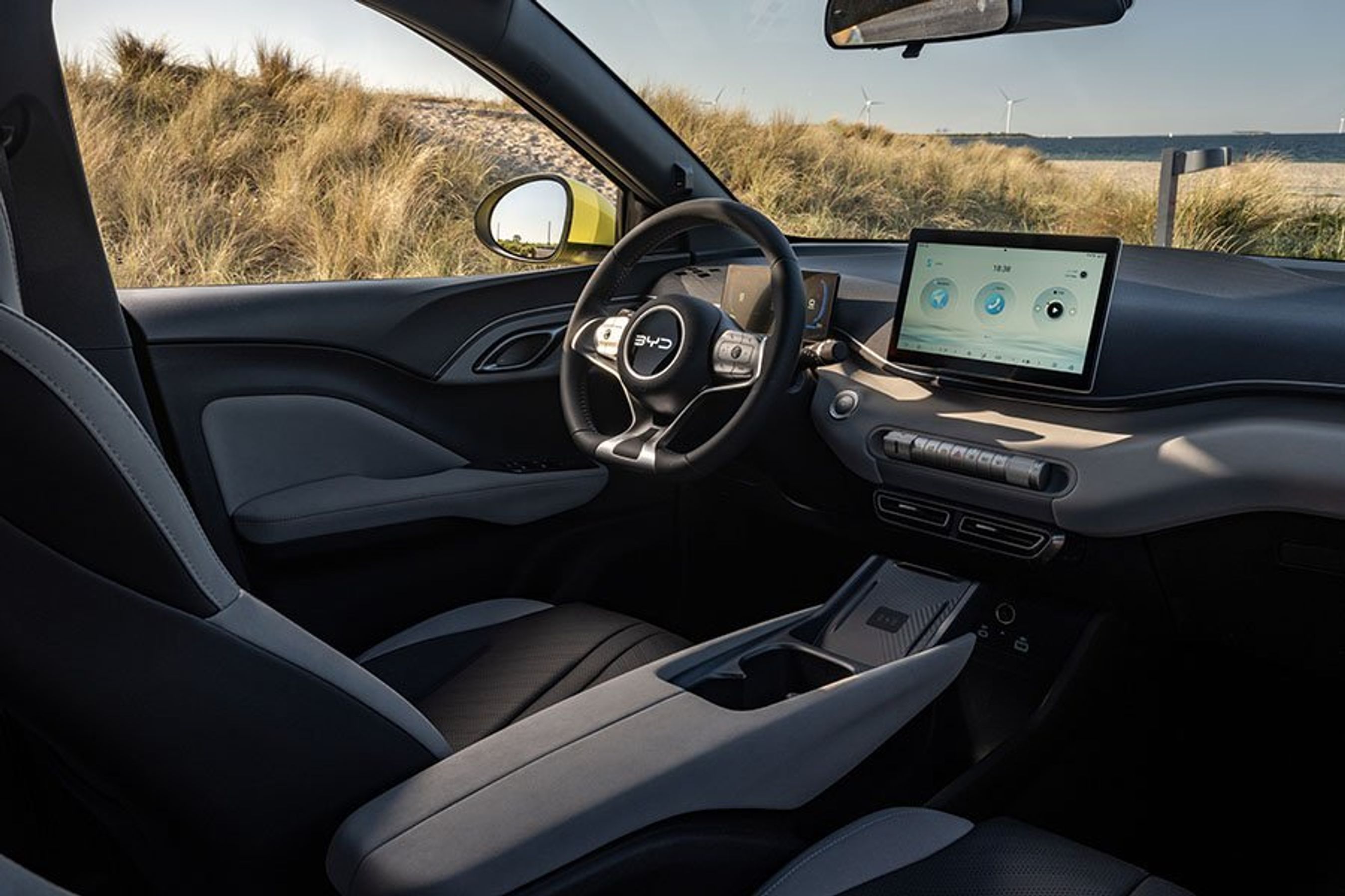 Kabinen i en BYD Dolphin Surf