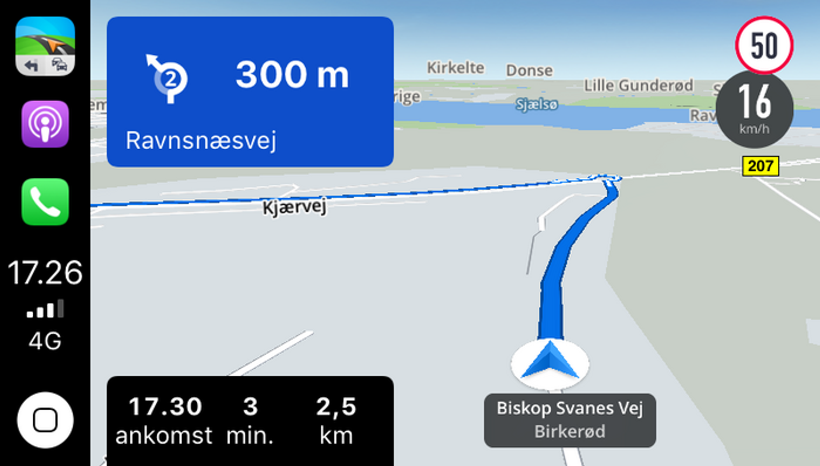 Sygic er baseret på kort og trafikinformation fra TomTom, dog er brugeroplevelsen ikke helt den samme.