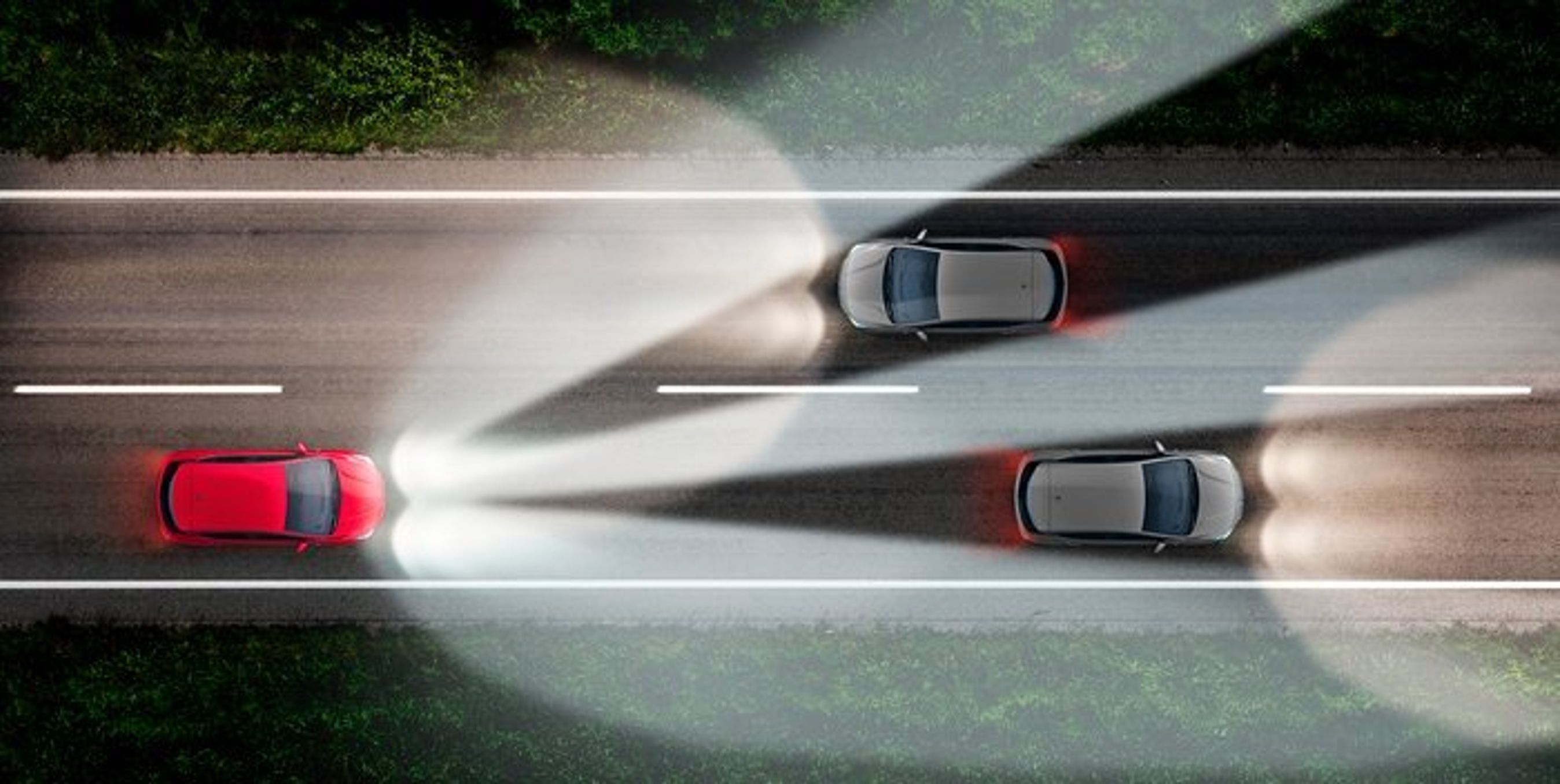 Sådan fungerer adaptive forlygter, også kaldet matrixlygter. Foto: Opel