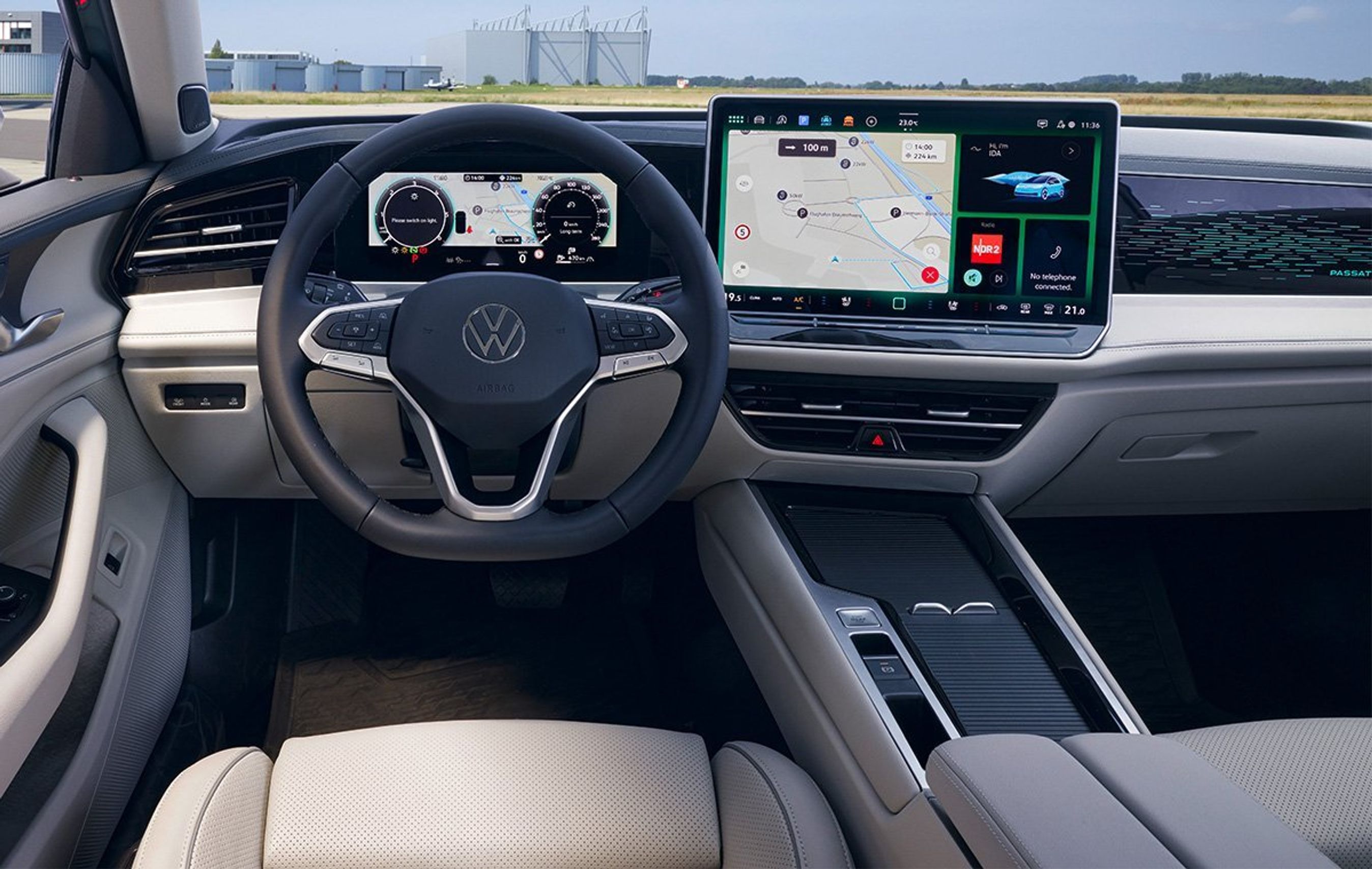 Kabinen i VW Passat.