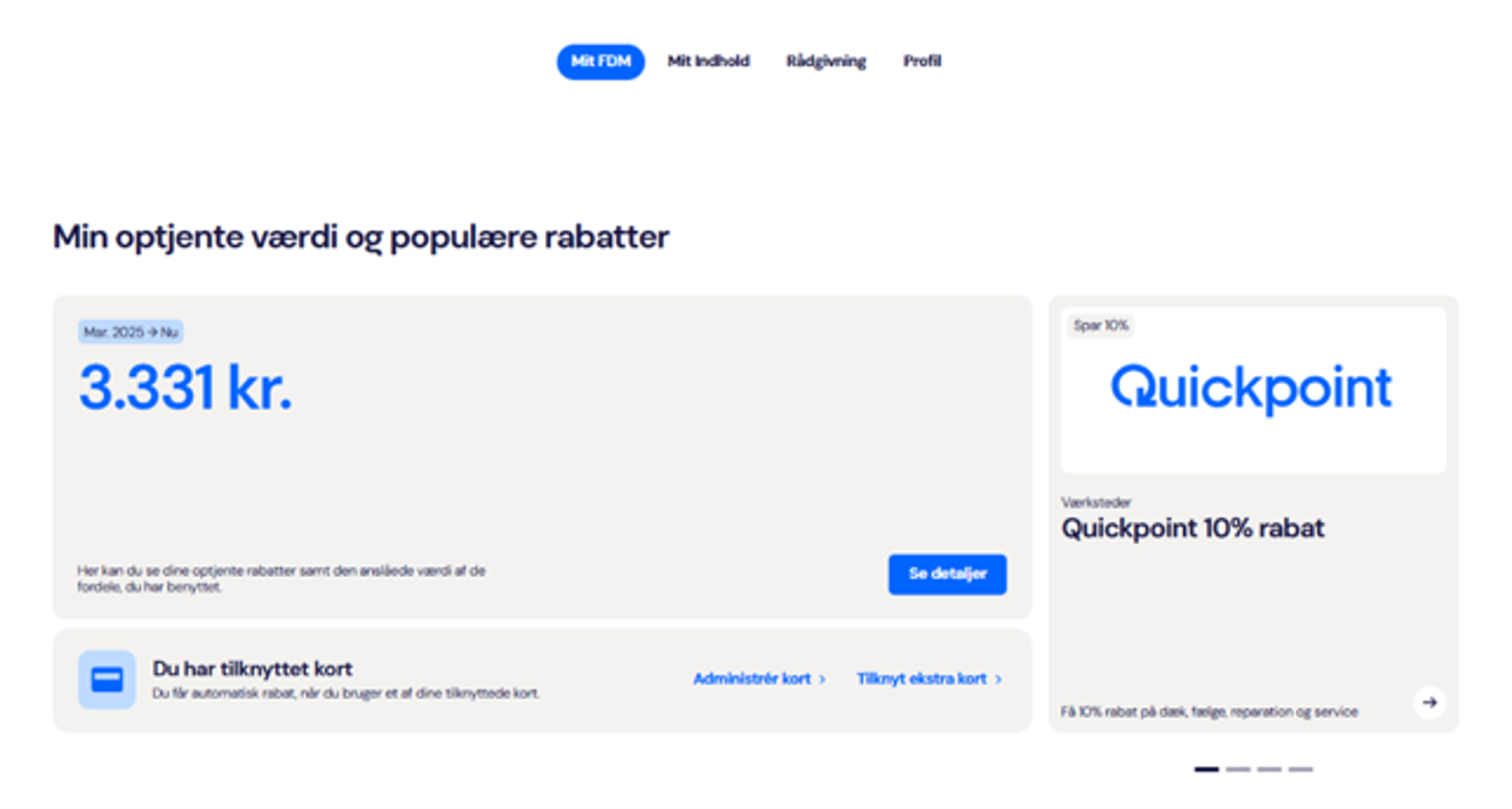 Mit FDM, fdm.dk, medlemsunivers