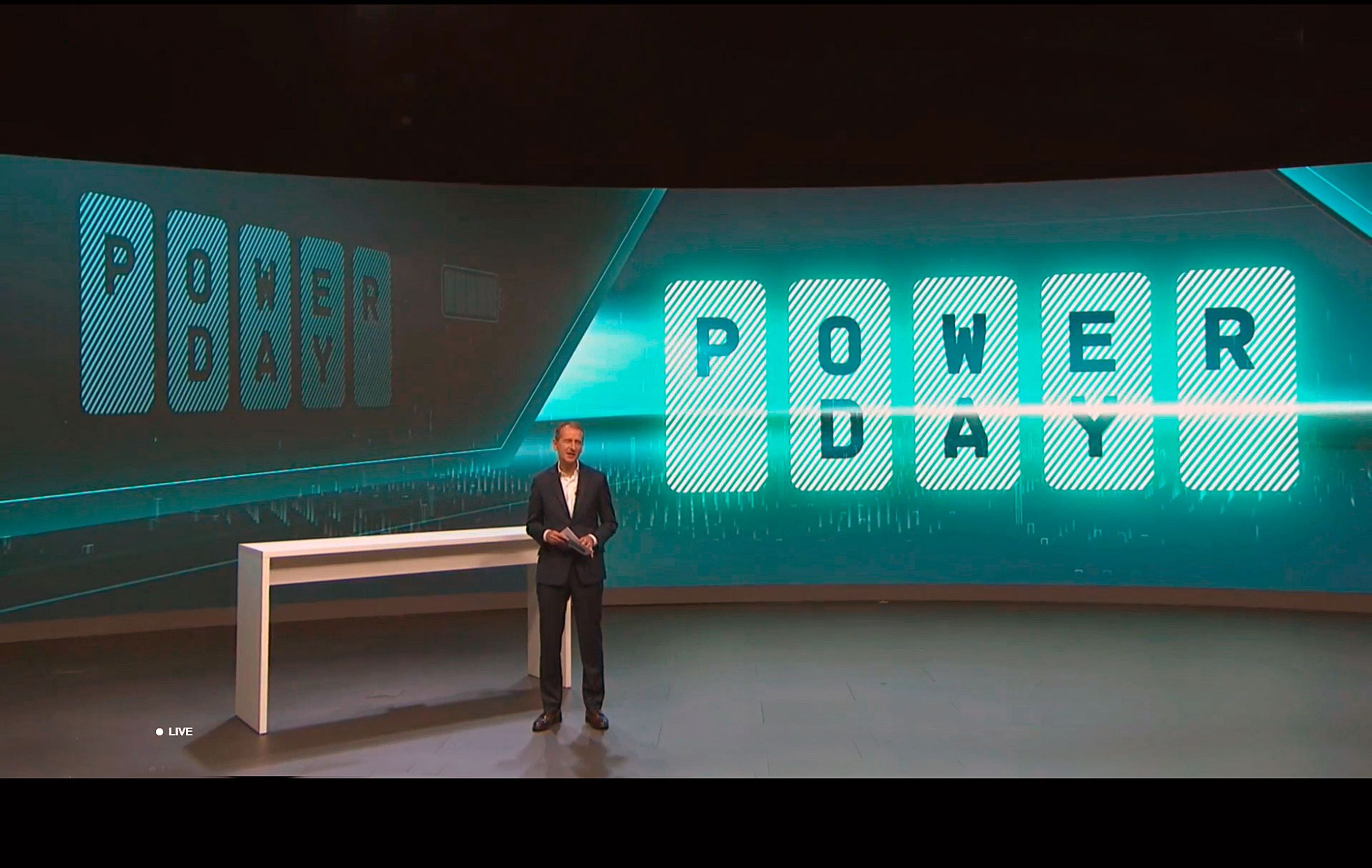 Koncernchef Herbert Diess præsenterede Volkswagens elektriske fremtid.