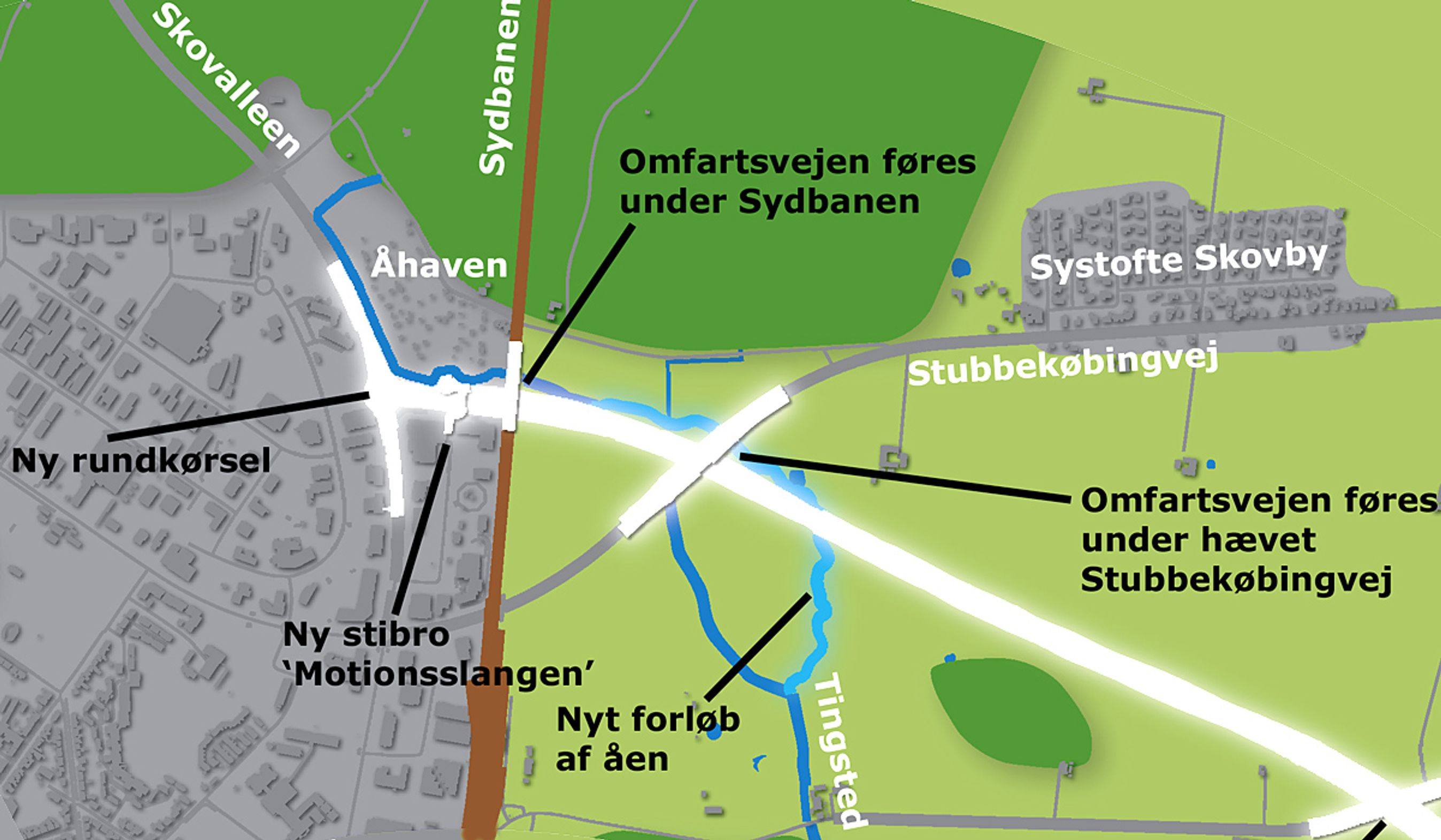 Nykøbing Falster Omfartsvej bliver knap seks km lang og er klar i 2014.