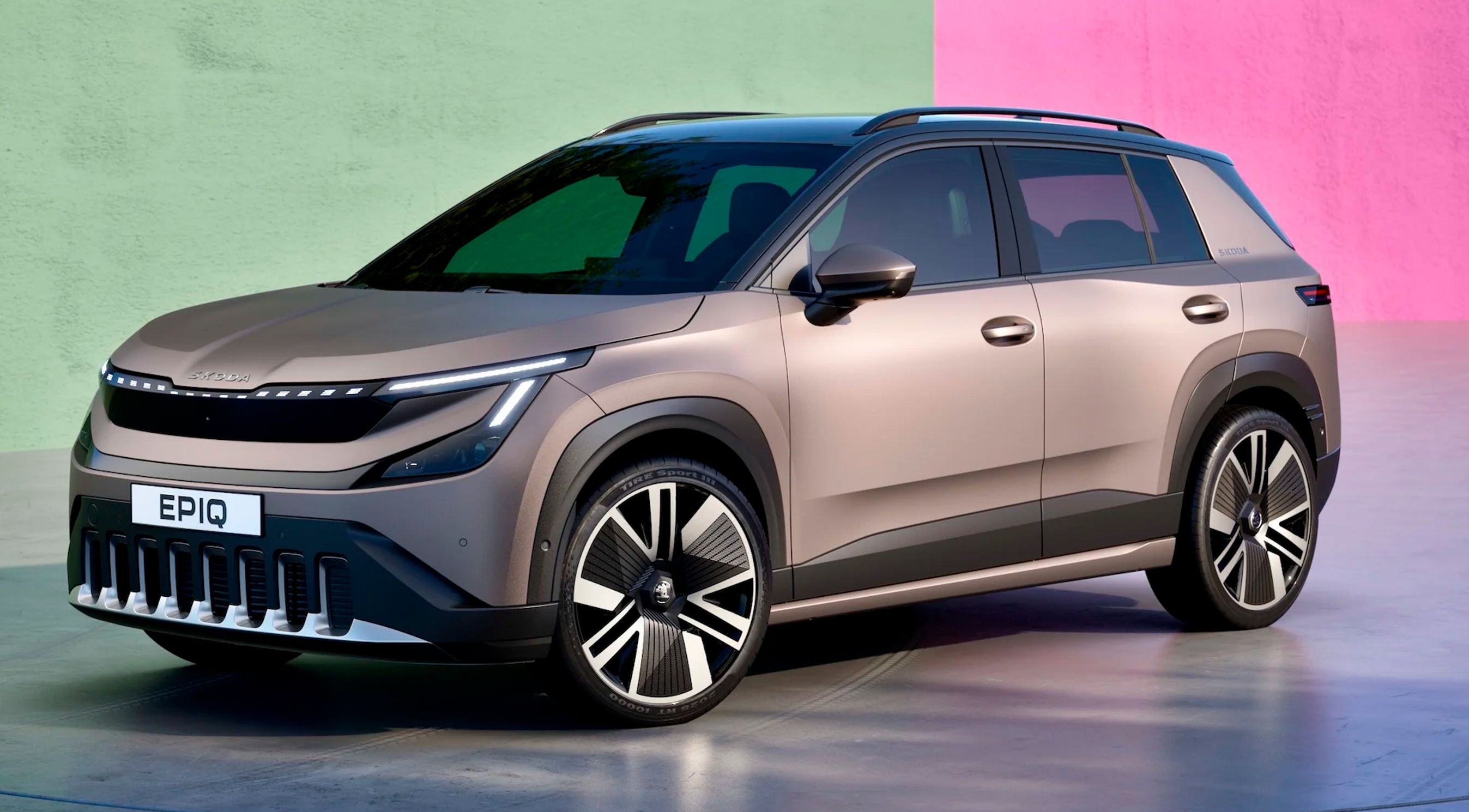 Konceptudgave af Skoda Epiq forfra.